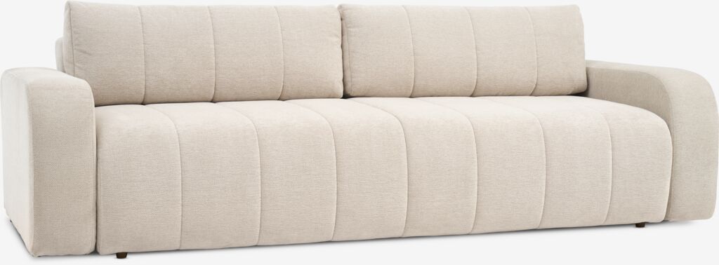 Bäddsoffa ORMSLEV 3-sits beige tyg