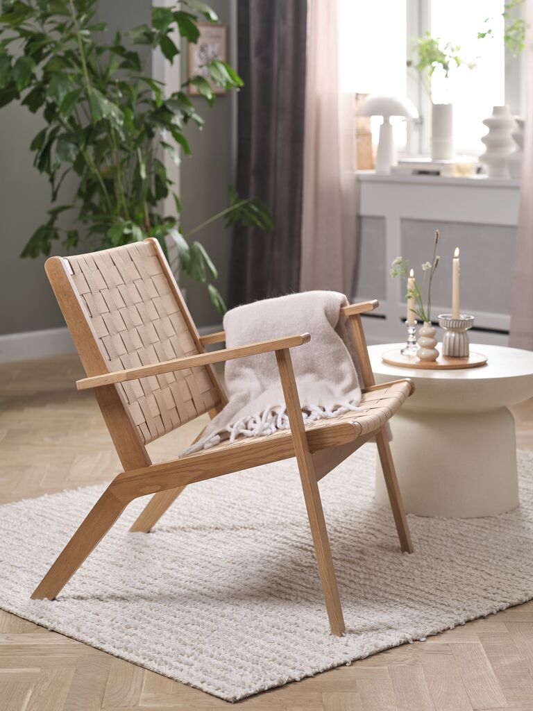 Silla VADEHAVET tela natural/roble