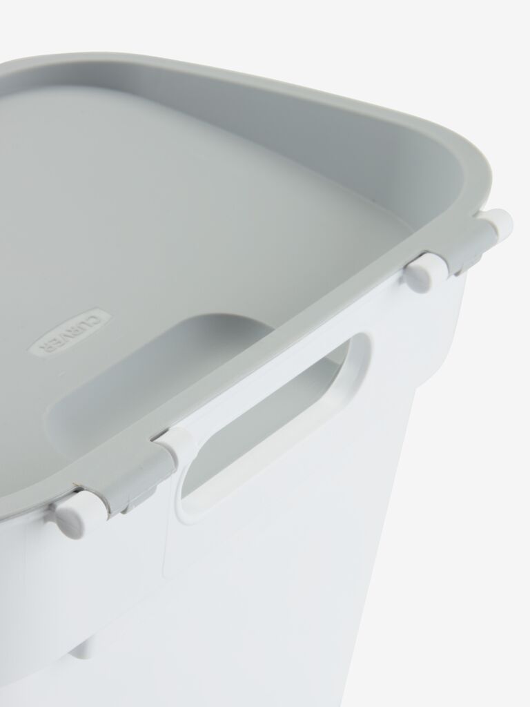 Pattumiera a pedale con ruote HACCP 90 L Bianco - B24 Store