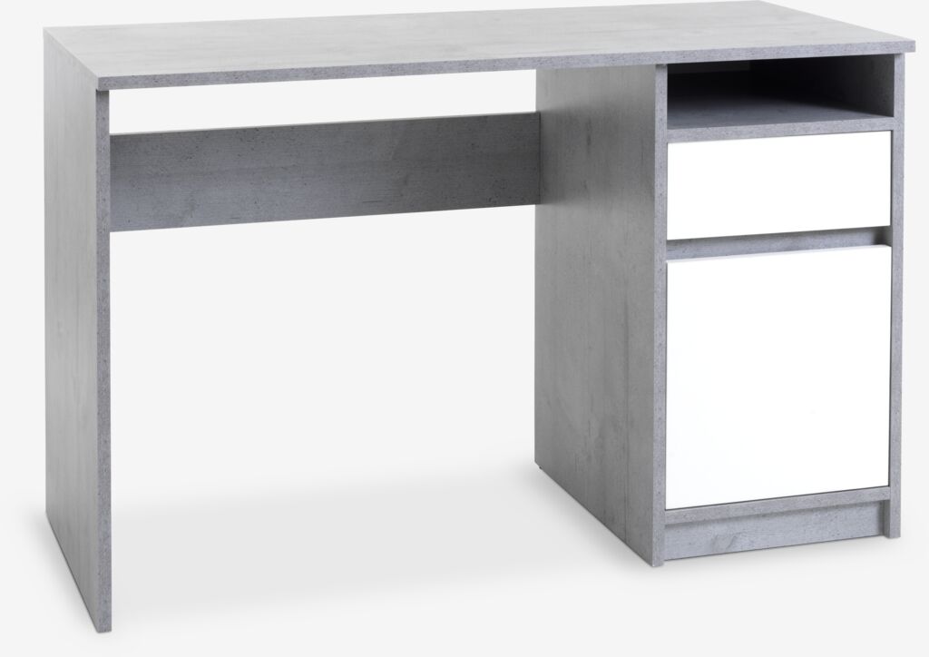 Skrivbord BILLUND 54x120 betongfärgad/vit