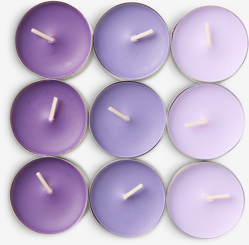 Candela Lotus Trend Viola – Effetto Fiore Che Sboccia, 18 Cm, Durata Fino A 160 Ore, Cera Trasparente