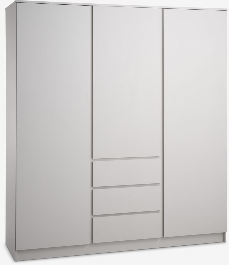 Møbelmontering JYSK Garderobeskab LIMFJORDEN 180×200 3 låger 3 skuffer beige 180 cm x 58 cm x 200 cm | Billig & Hurtig i København