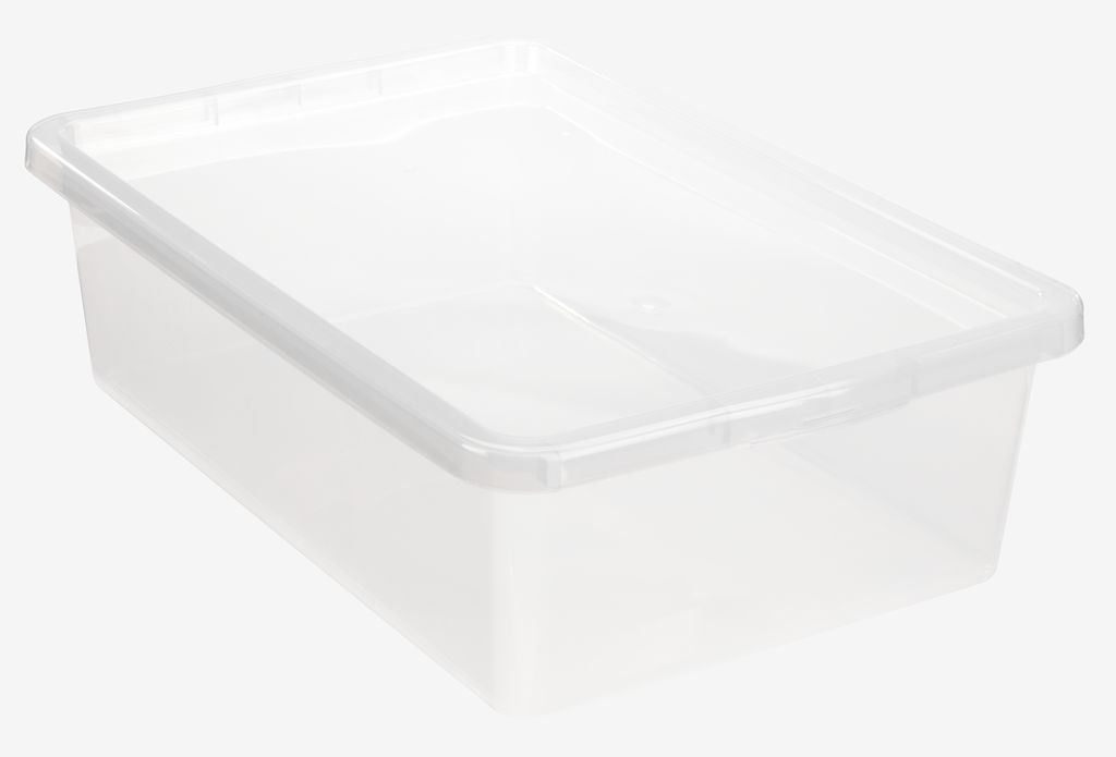 Bedroller BASIC BOX 30L m/låg transparent JYSK