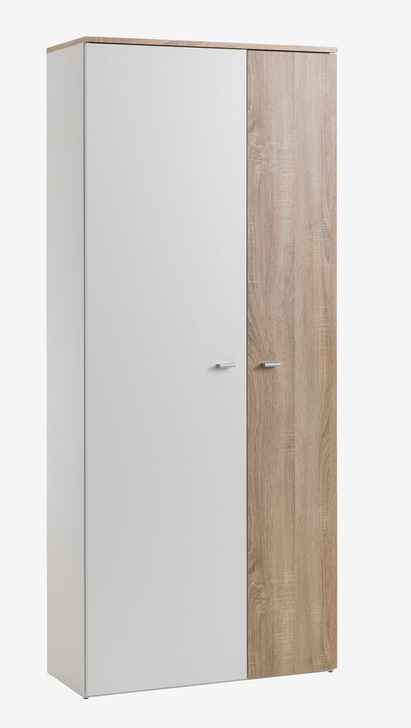 Hallway unit BELLE 2 doors white/oak JYSK