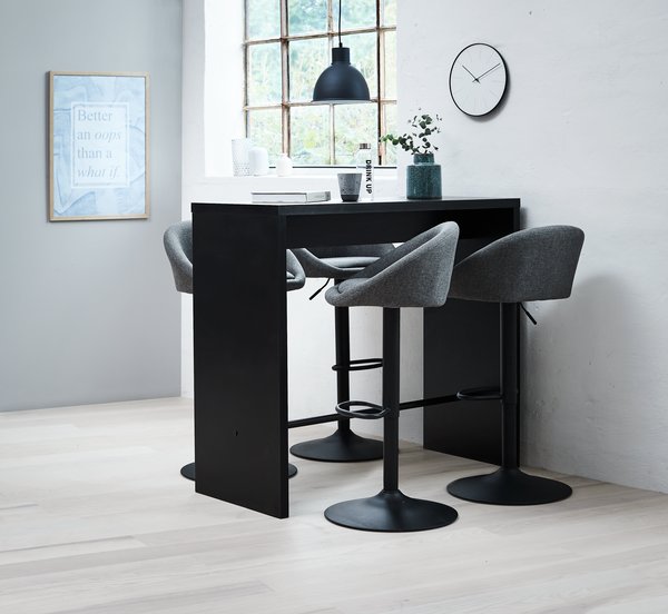 Barski stol TAULOV siva/črna