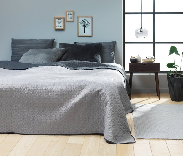 Bedspread ROSENTRE 160x220 grey