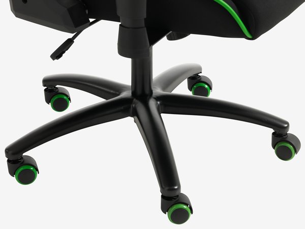 Chaise gaming LAMDRUP noir/vert