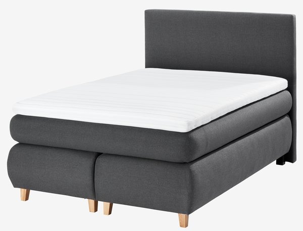 Boxspringbett 140x200cm GOLD C45 grau-41