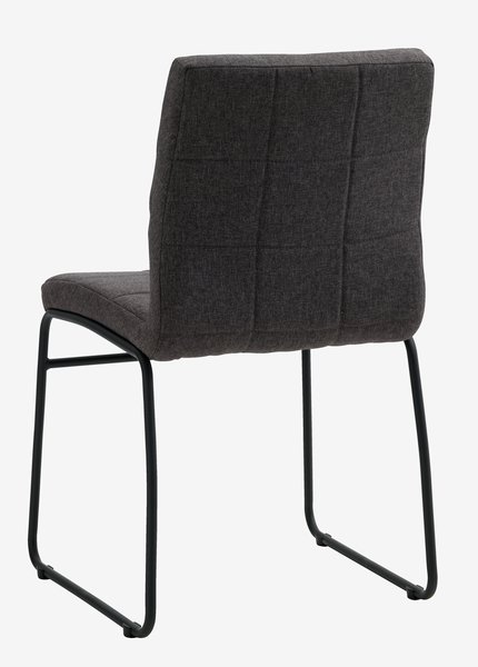 Cadeira de jantar HAMMEL cinzento/preto