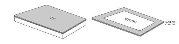 Kuvertlagen ELENORA 180x210x6-10 grå