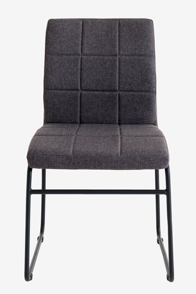 Cadeira de jantar HAMMEL cinzento/preto