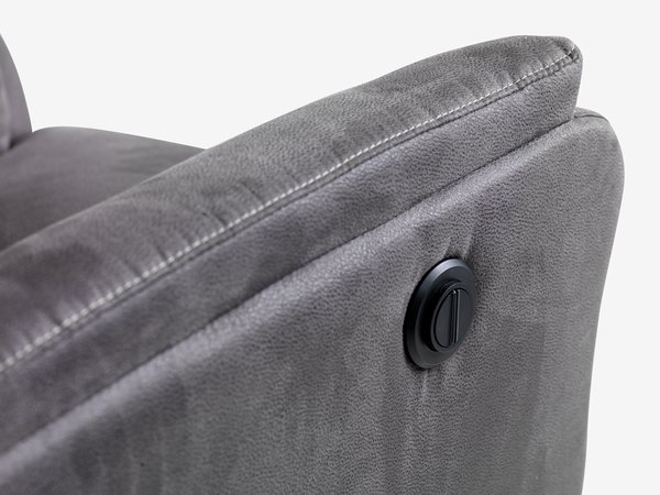 Recliner ABILDSKOV electric grey faux leather