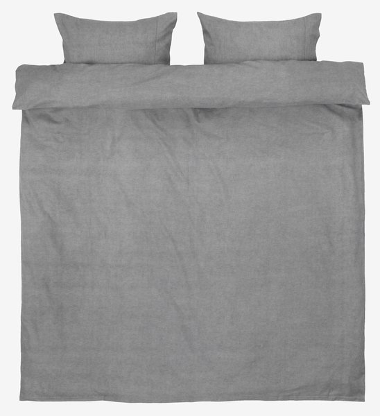Flanellsengesett VITA 200x220 grå