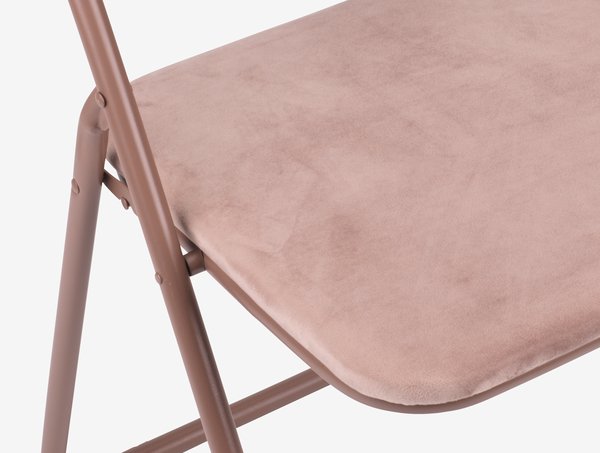 Folding chair VOEL velvet rose