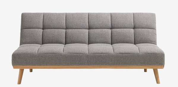 Sofa bed NEJEDE light grey fabric