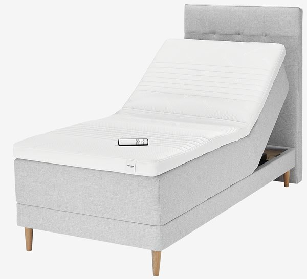 Elevationsseng 90x200cm DUNLOPILLO NEA E200 grå-32