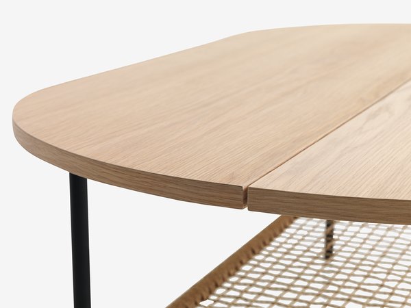 Coffee table HINNERUP 75x120 light oak