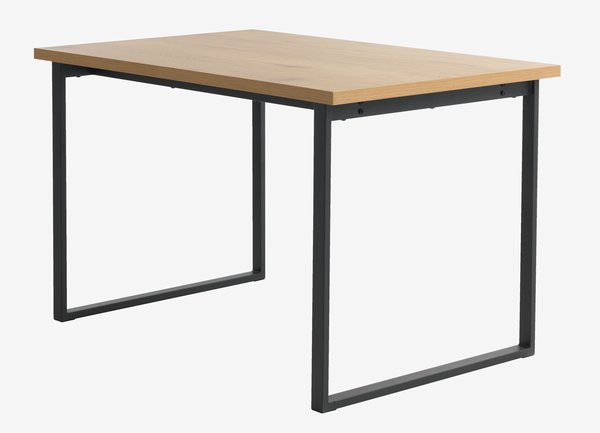 Spisebord AABENRAA 80x120 eikefarget/svart