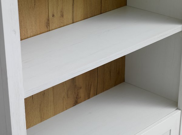 Bookcase MARKSKEL 2 drawers white/oak colour