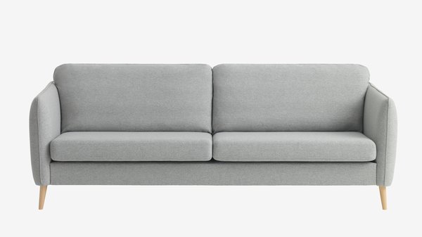 Sofa AARHUS 3-pers. lysegråt stof