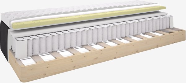 Resårbotten 105x200 GOLD B10 memory grå-40