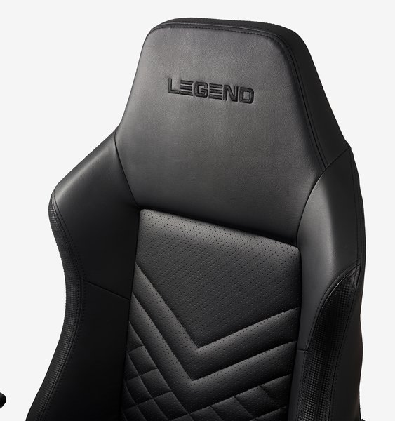 Gaming chair ABILDAA black faux leather