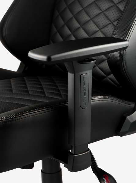 Gaming chair ABILDAA black faux leather