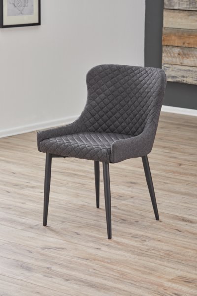 Silla de comedor PEBRINGE gris/negro