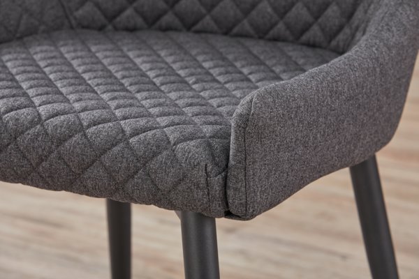 Silla de comedor PEBRINGE gris/negro