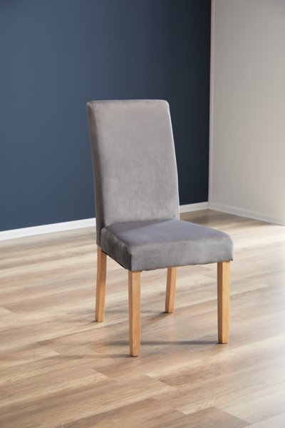 Cadeira de jantar TUREBY veludo cinzento