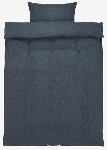 Flanell-Bettwäsche RONJA 135x200 denimblau