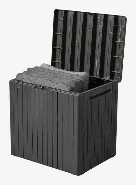 Boîte de rangement jardin HALKEVAD l58xH55xP44 gris foncé