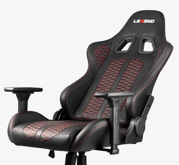 Chaise gaming NIBE noir/rouge