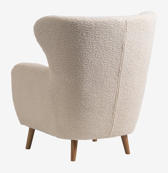 Fauteuil VILDSUND tissu blanc cassé