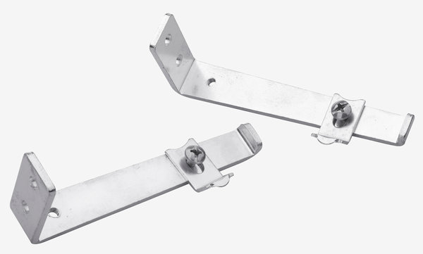 Support mural FIXI pour rail de rideau 2pcs/pqt 10cm argenté