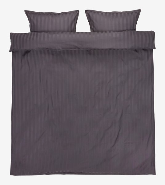 Sateen duvet cover set NELL King anthracite