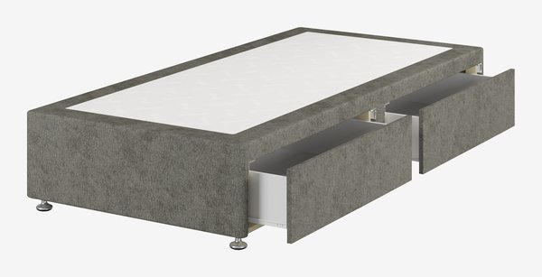 Divan base GOLD D10 2 Drawer Single Grey-50