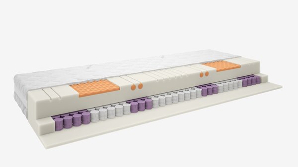 Matelas à ressorts 90x200cm FOLDA GS25 DREAMZONE ferme/moyen