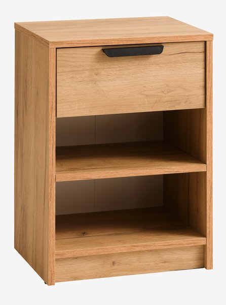 Bedside table JENSLEV 1 drawer oak