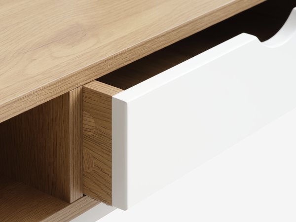 Desk TRAPPEDAL 48x95 1 draw oak colour/white