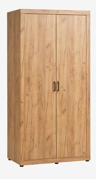 Armoire LINTRUP 109x220 2 portes couleur chêne