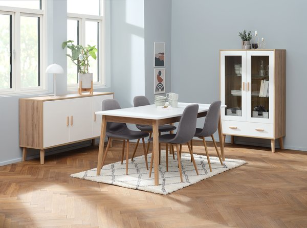 Sideboard GAMTOFTE 3 doors oak/white