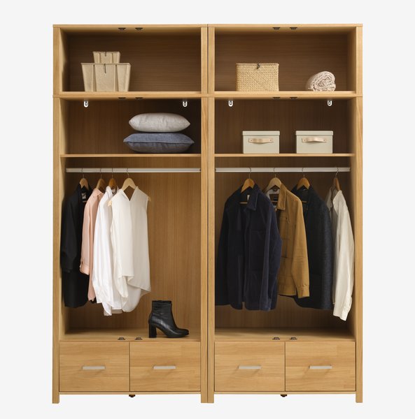 Kleiderschrank HUGGET 96x190 Eiche