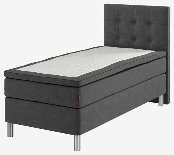 Kontinentalsäng 90x200cm SOKNA GC35 grå-40 PU