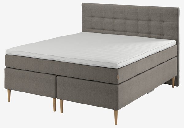 Letto boxspring 180x200 cm ROGGA GC110 grigio-21 DREAMZONE