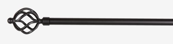 Gordijnroede CLASSIC 19mm160-300 cm zwart