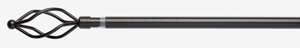 Curtain pole COUNTY CROWN 170-300cm black