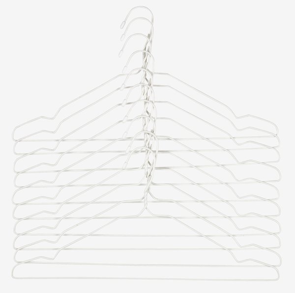 Hangers TONNI L43cm pack of 10 white