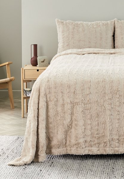 Bed throw MYGGBLOM 220x240 beige