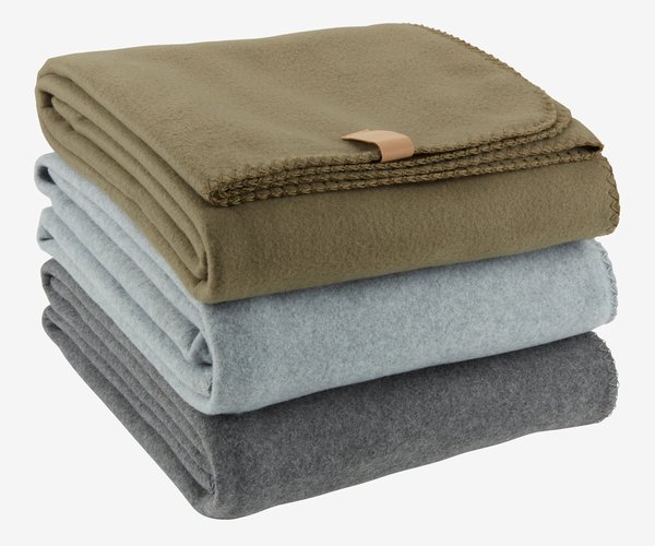 Throw DAGLILJE 130x170 fleece dark grey